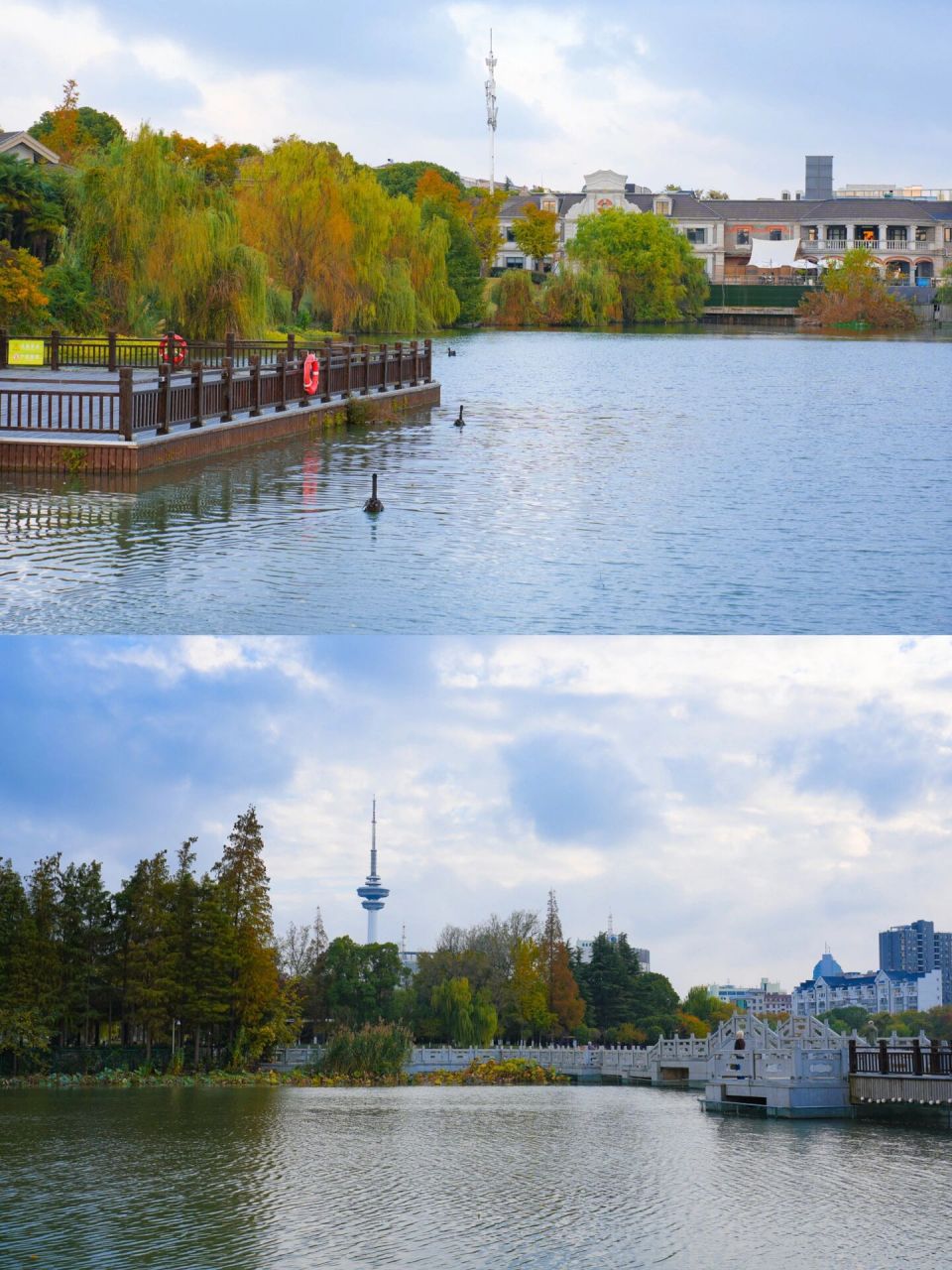 南通濠河风景区竖板图片