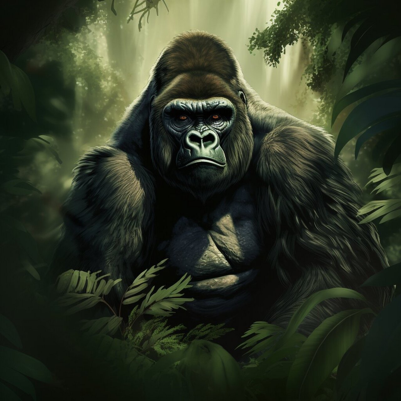 世界动物之黑猩猩 威猛的黑猩猩,森林中的霸主.肌肉强健,气势磅礴.