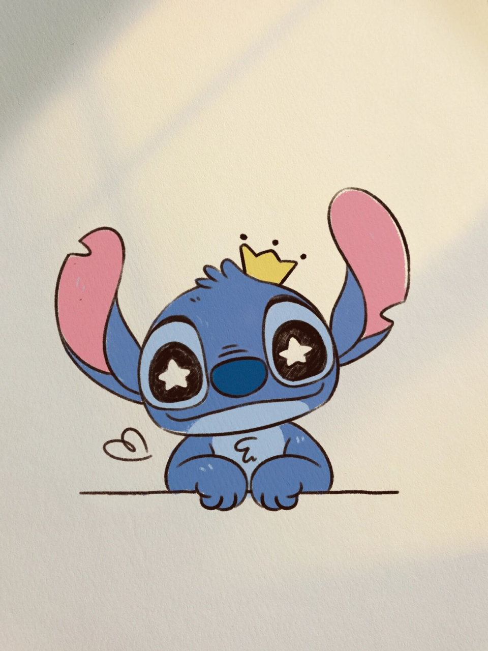 零基础手绘教程|迪士尼|史迪仔|绘画|画画 歪头史迪仔真的敲可爱!