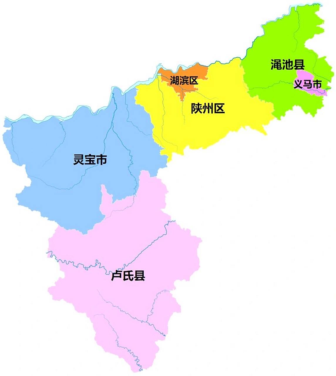 三门峡行政区划 三门峡市,河南省辖地级市,总面积为10496平方公里