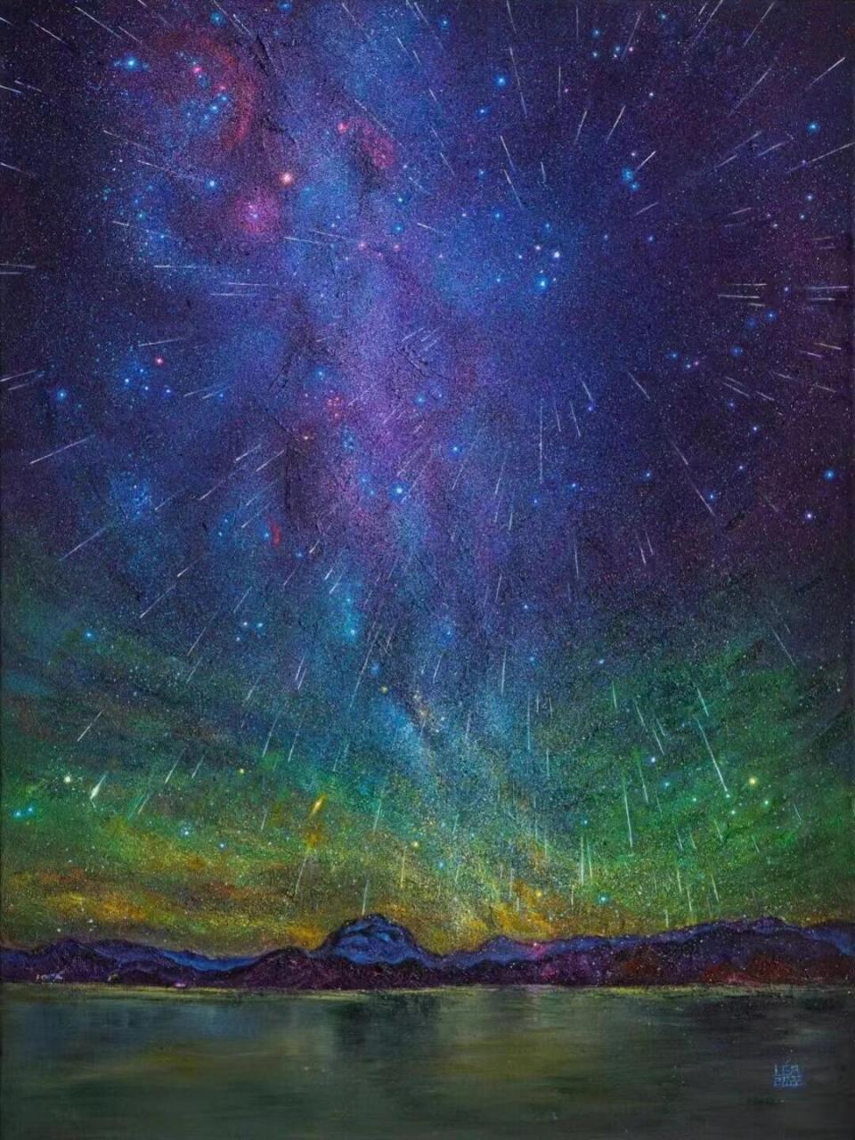 léa老师《宇宙浩瀚》系列布面油画作品展 #宇宙# #印象派# #抽象艺术