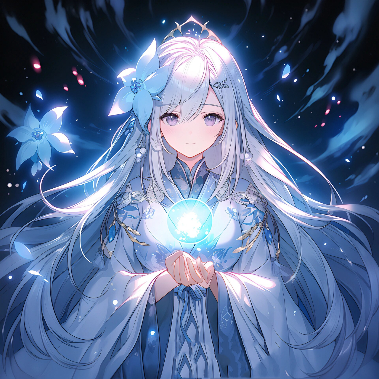 蓝色系小姐姐再走一波,太美啦!▏女生头像