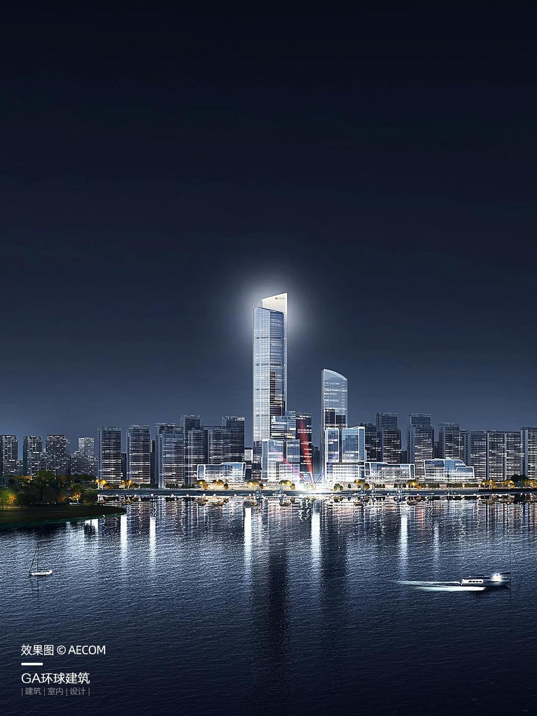 浙江省永嘉县国鸿中心大楼由aecom设计,陕建二建集团承建,预计2028年