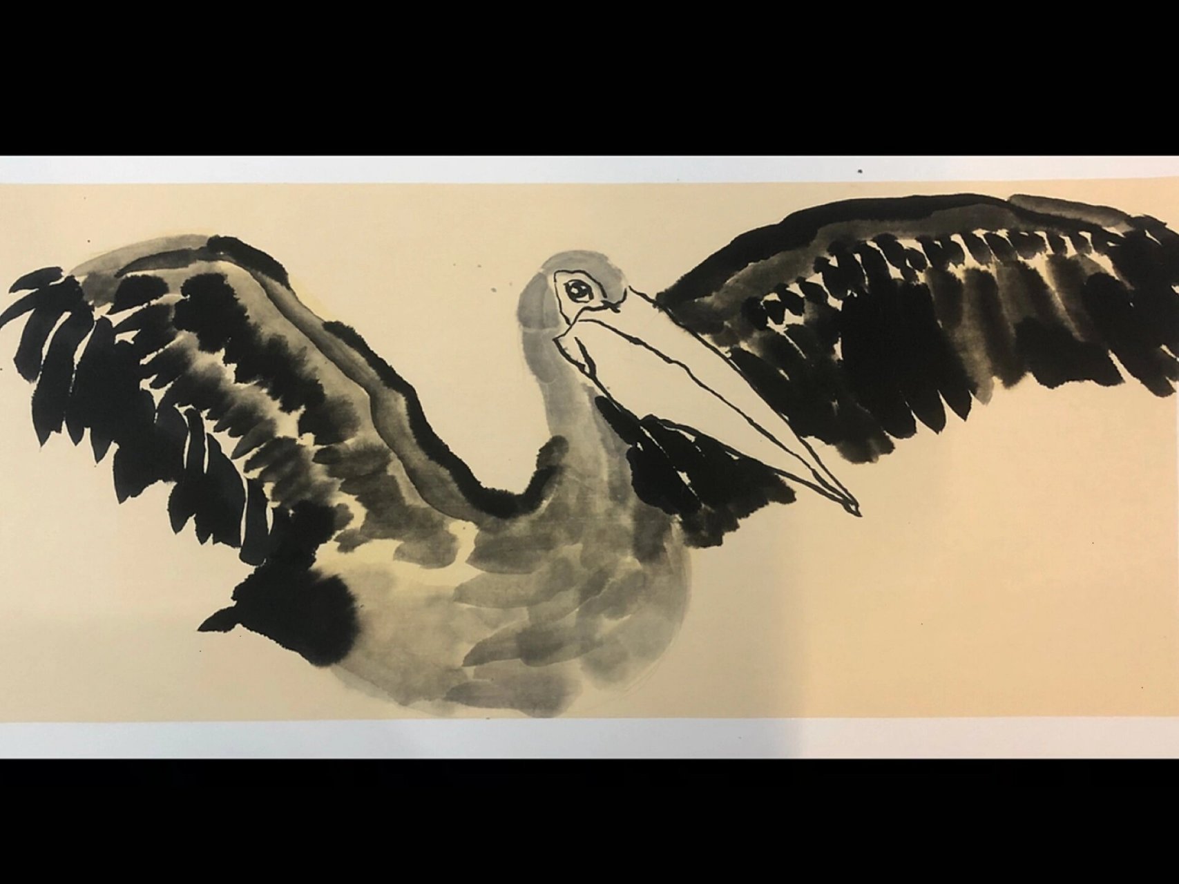 《水墨鹈鹕》 步骤图分享 适合26615至36615年级小朋友绘画