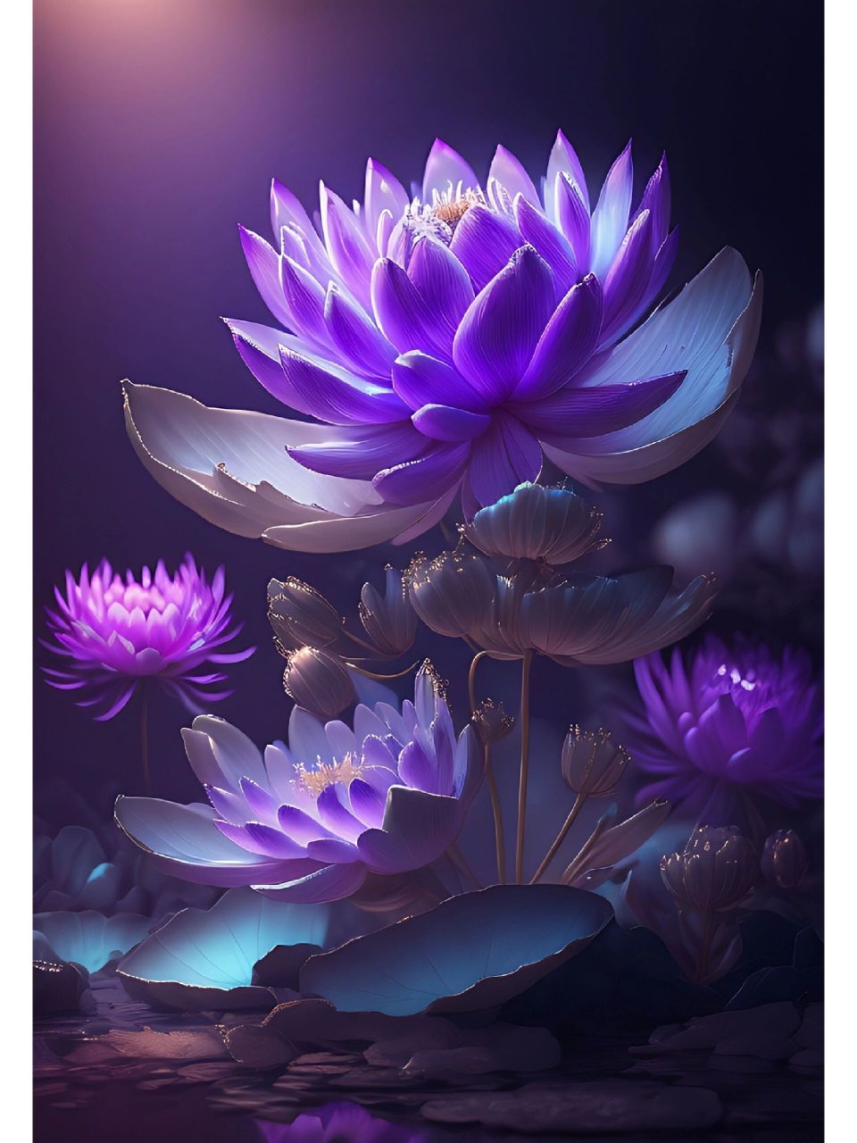 紫色莲花 分享 如梦如幻