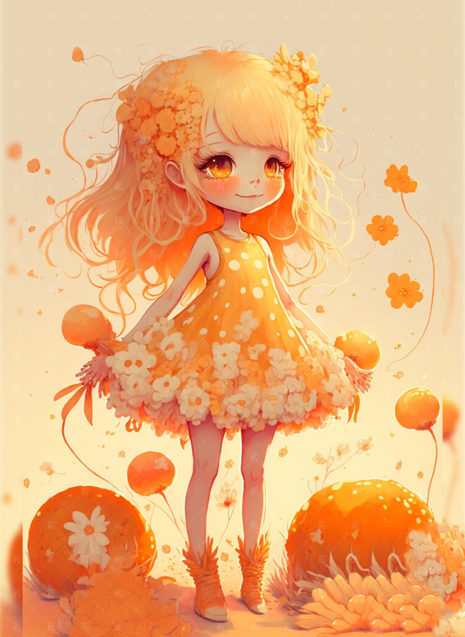 ai插画78橙子宝宝「橙子」92 拉丁学名:citrus sinensis 界:植物