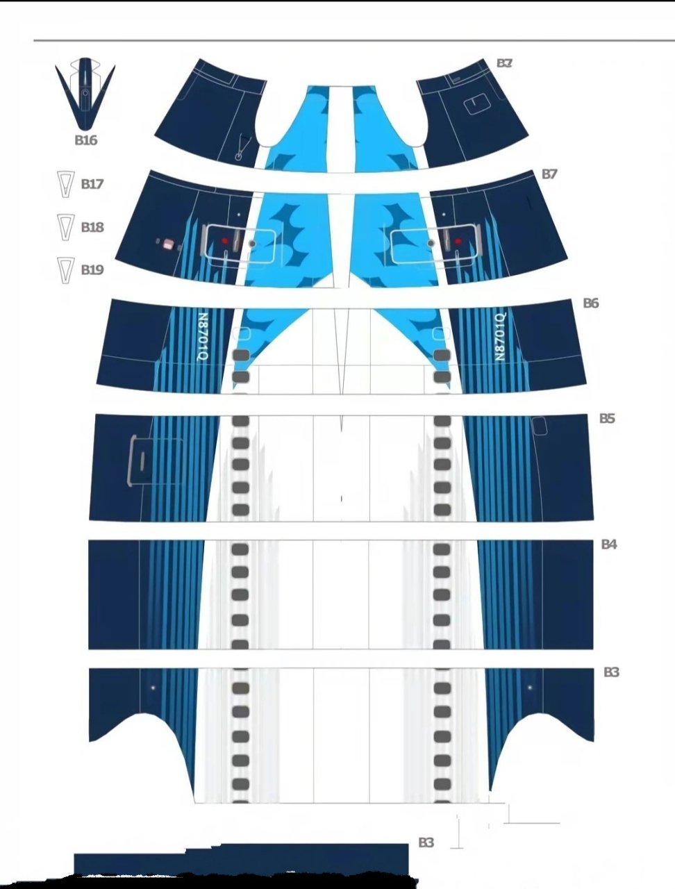 F18E战斗机纸模图纸图片