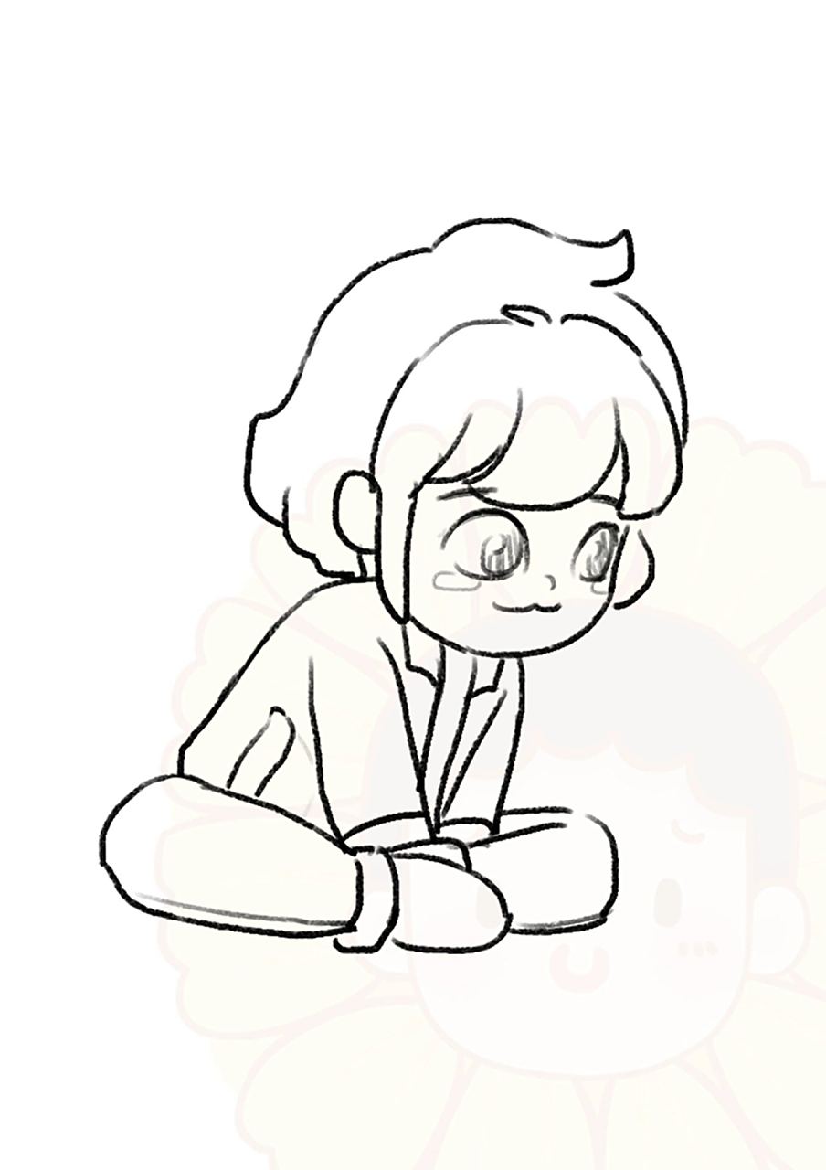 绘画素材|q版人物坐姿大合集75 爱画q版的友友看过来!