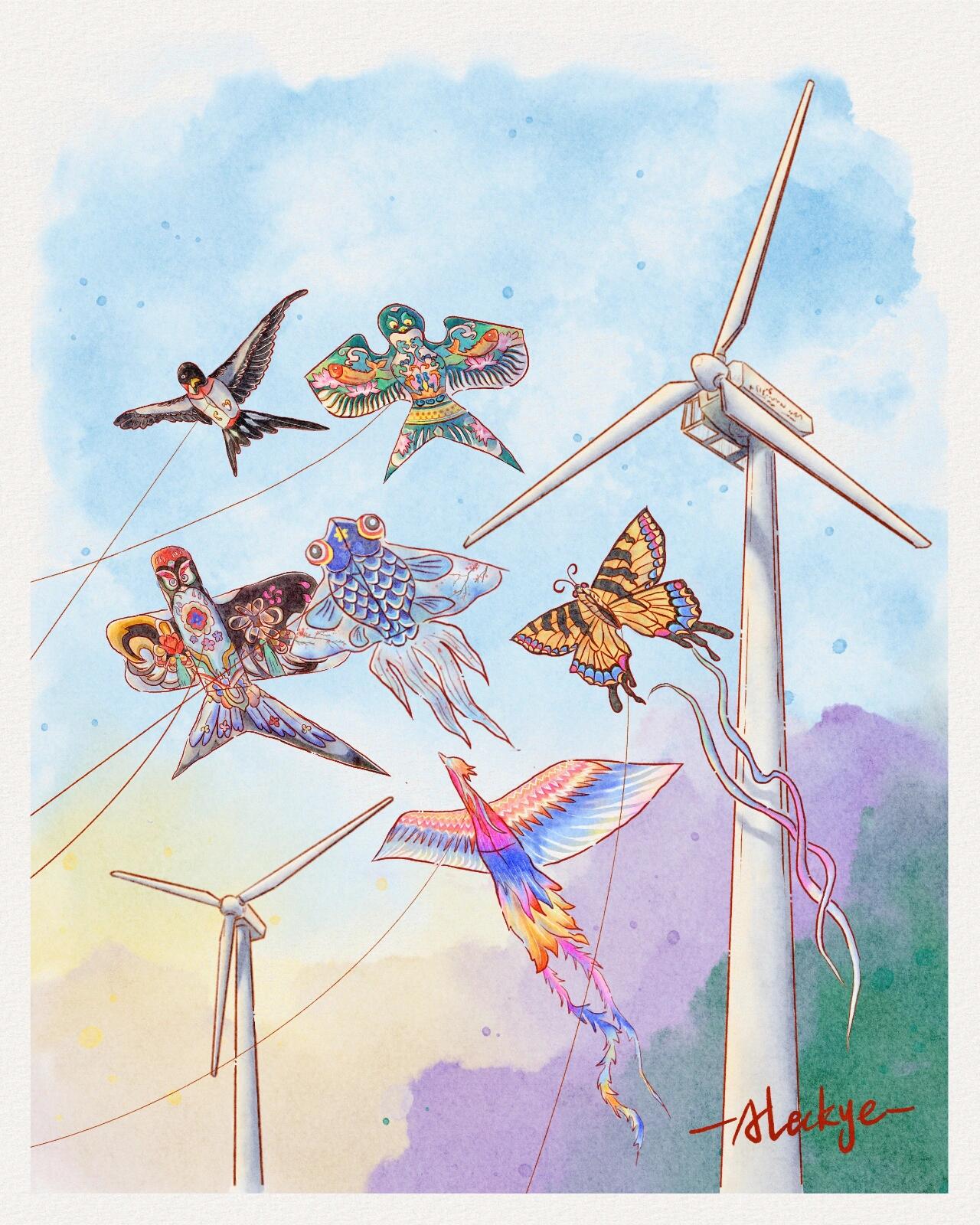 画一个中国传统风筝