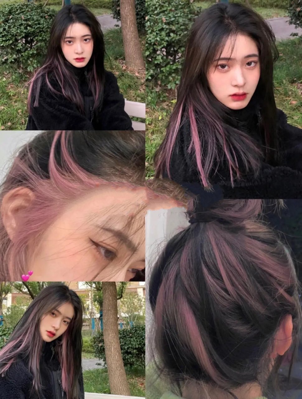 好好看的挑染发色推荐头顶长出来不尴尬 广州烫发 广州黄埔染发 ins