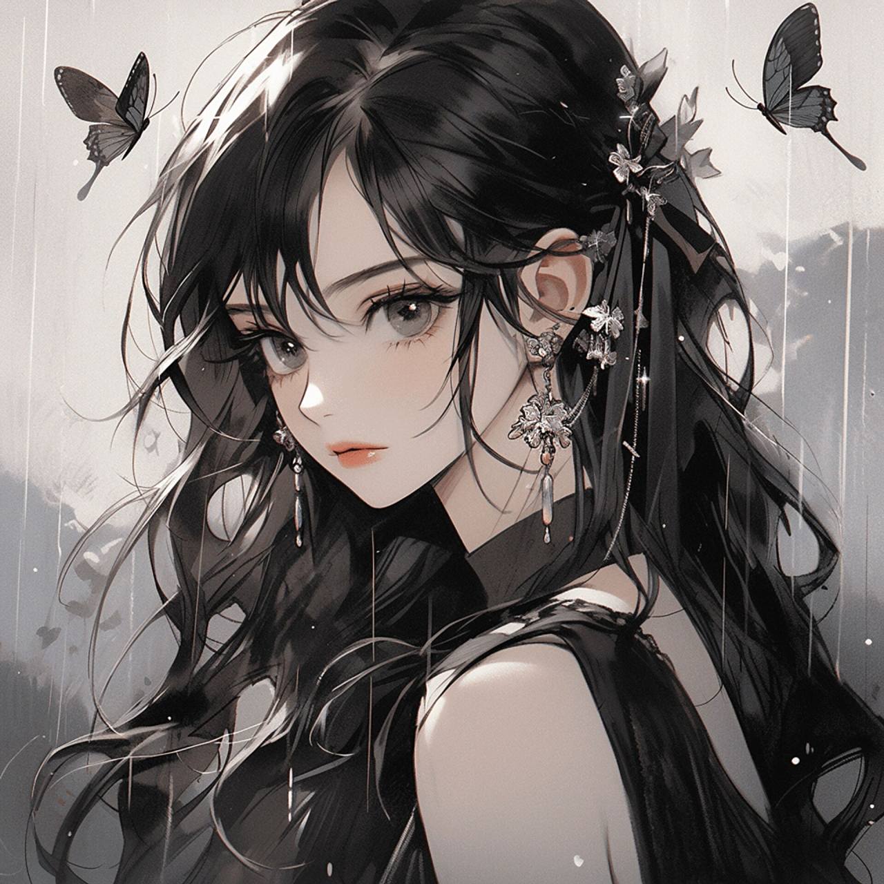 ai绝美女生华丽头像