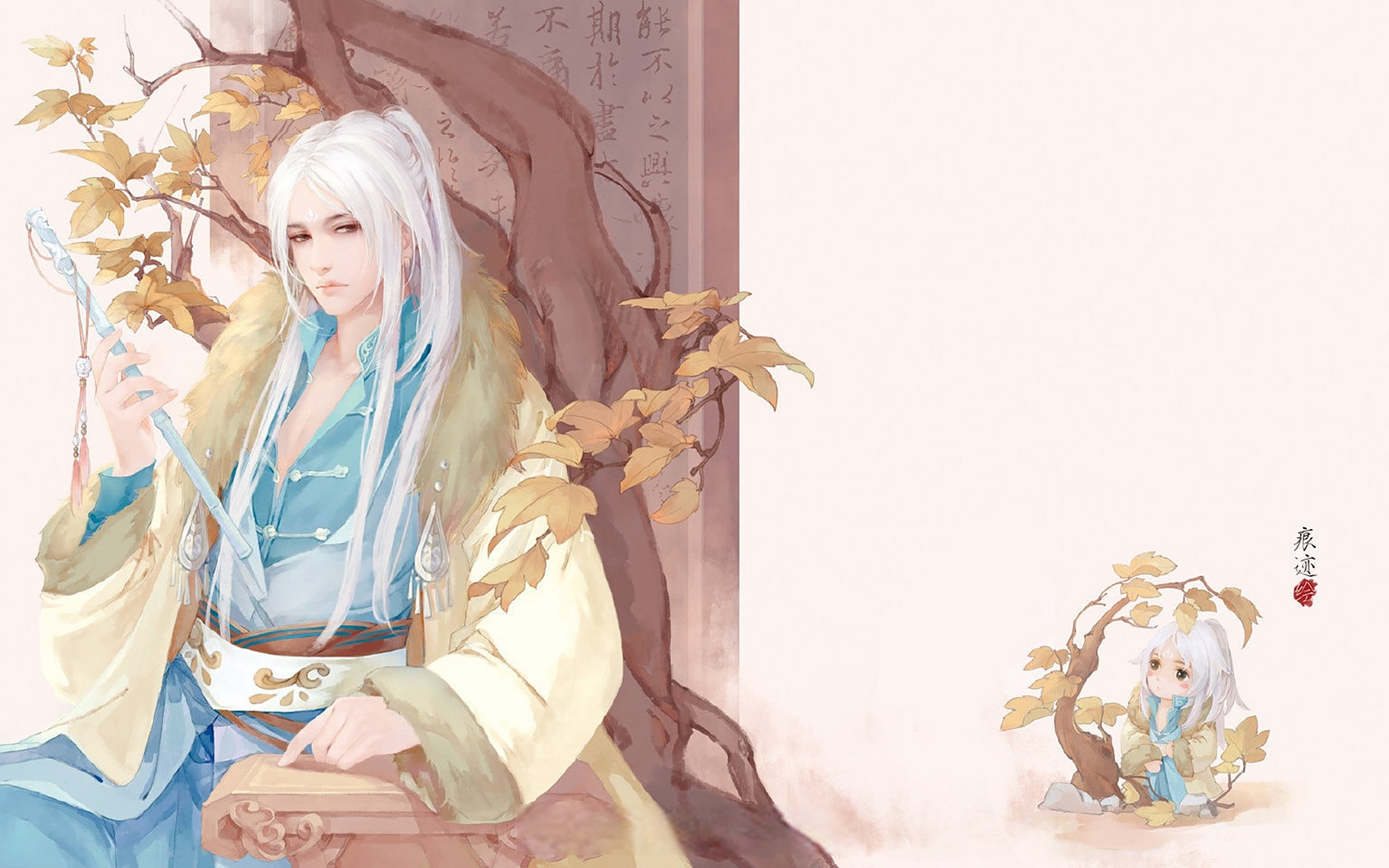 橙光# #橙娘帮帮忙#  找一个古风作品~立绘线索如下