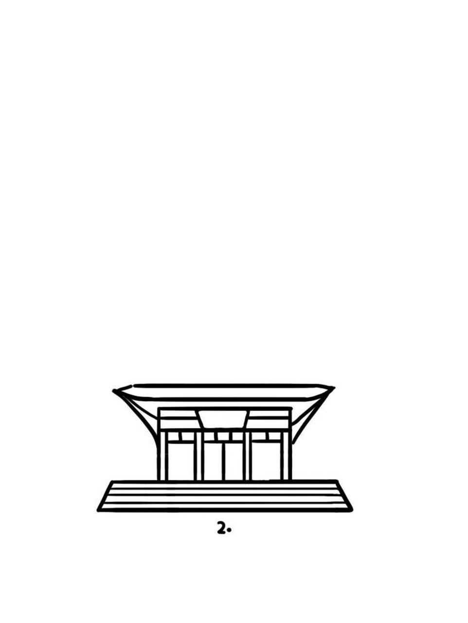 庙宇建筑图片简笔画图片