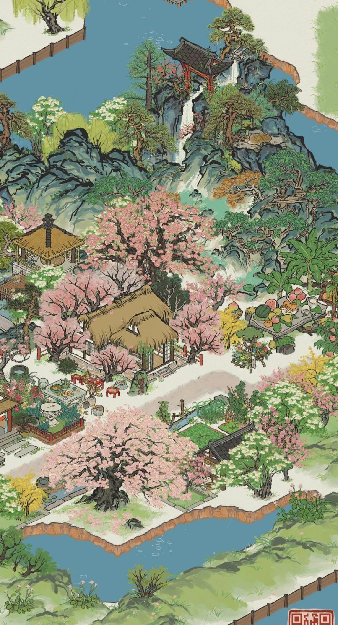 百景图|桃花坞里桃花庵94·布局 桃可千余树,夹道如锦幄,花蕊藉地寸