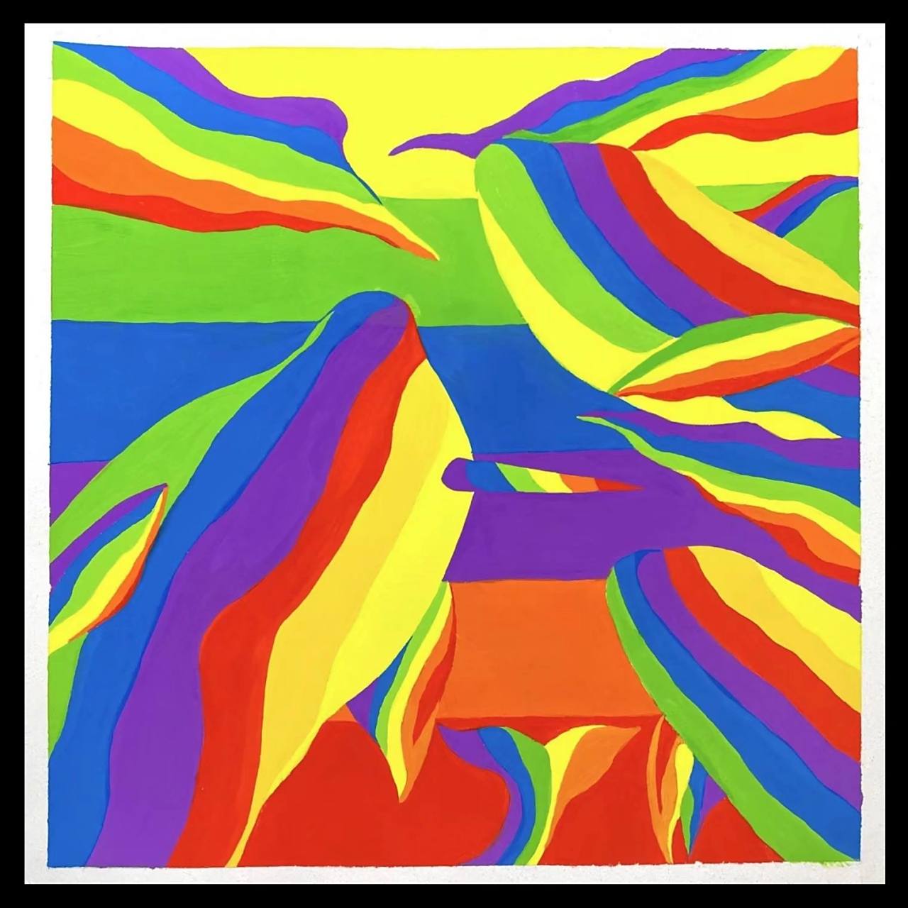 色彩构成 色彩推移(五) 明度推移,纯度推移,色相推移