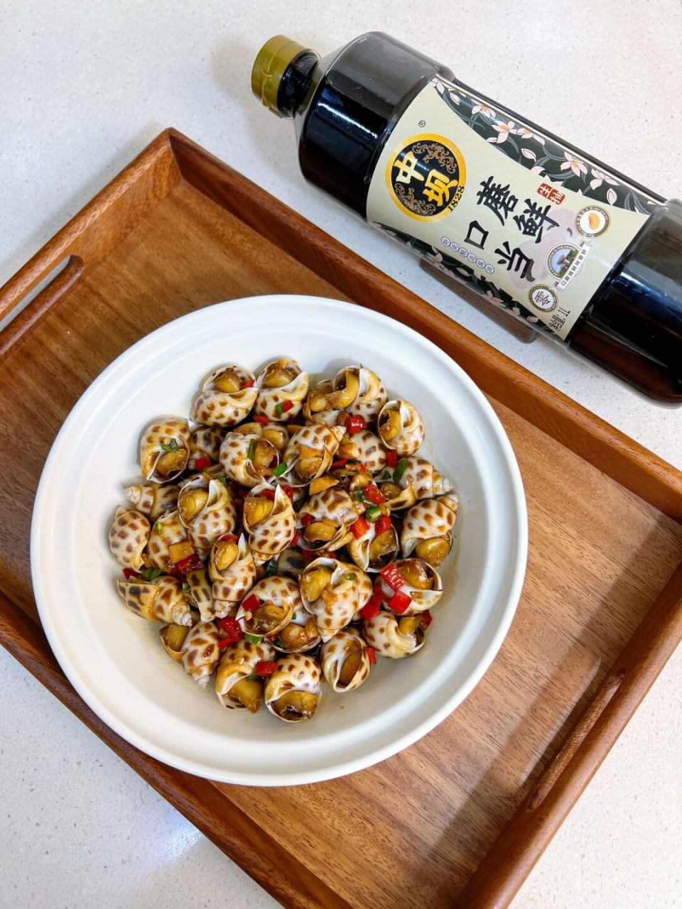 蒜香芥末炒花螺!