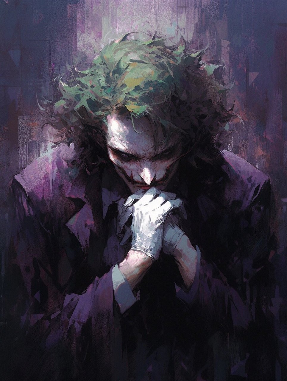 dc系列壁纸02-暗黑风格小丑 这期的壁纸很不一样喔,喜欢的拿去吧,小丑