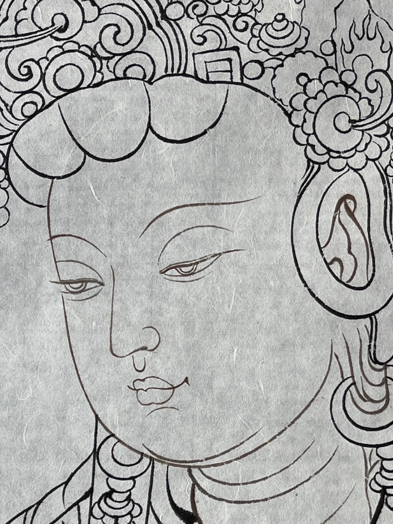 敦煌莫高窟线描菩萨头像整理归纳