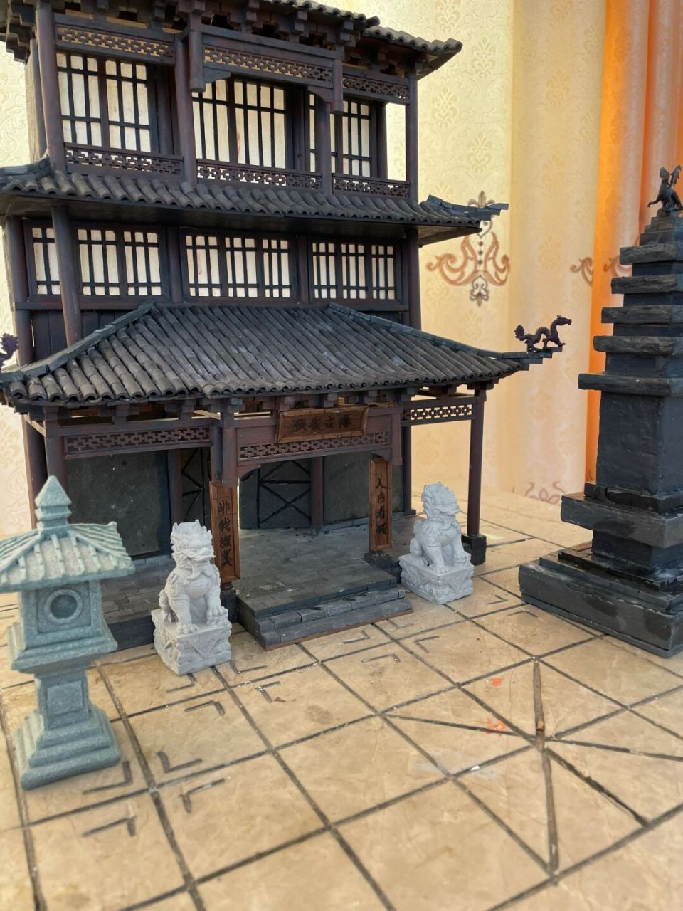 盗墓笔记样式雷张家古楼建筑模型基本完工 现在准备布景入缸,喜欢的