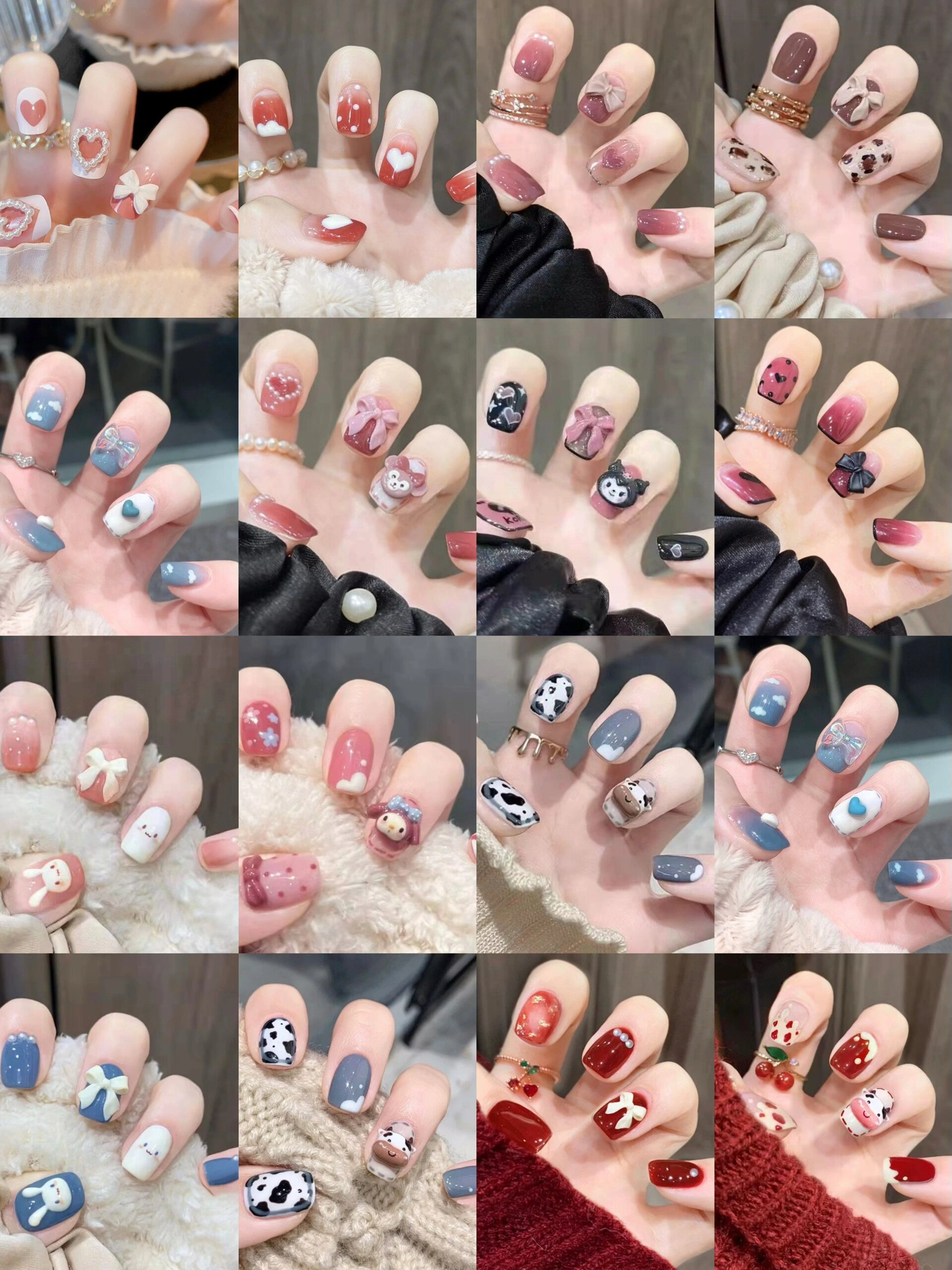 多巴胺美甲学生党美萌可爱又显白