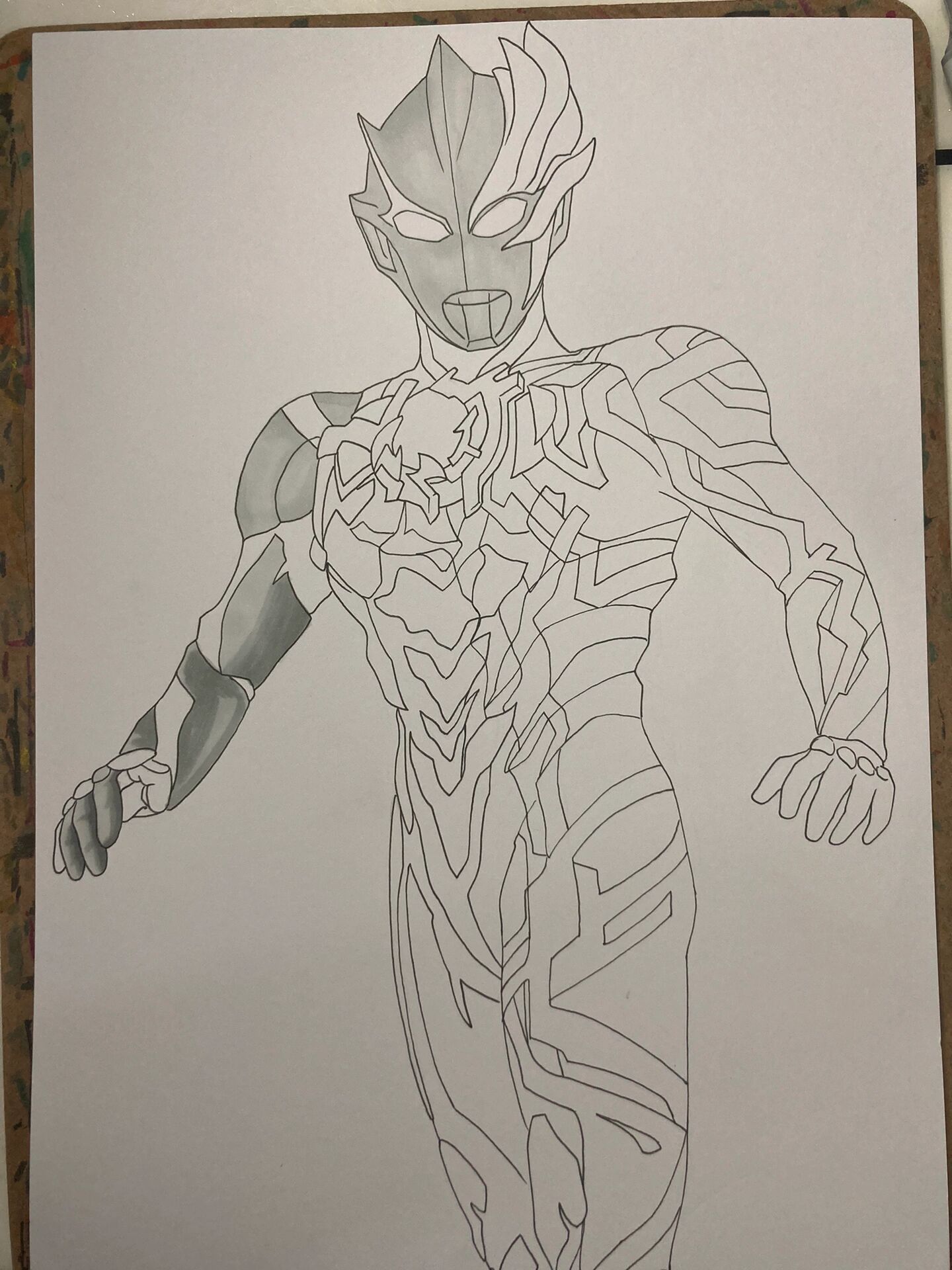 布莱泽奥特曼手绘全过程