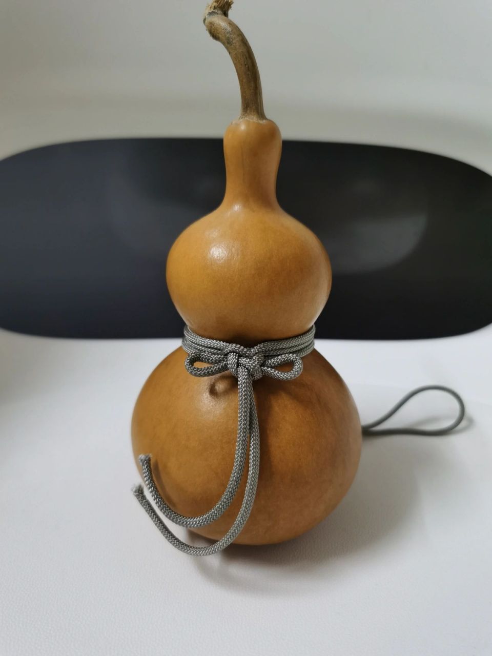 葫芦绳结教学之万字结 这个结也是我栓葫芦的常用绳结之一,很百搭