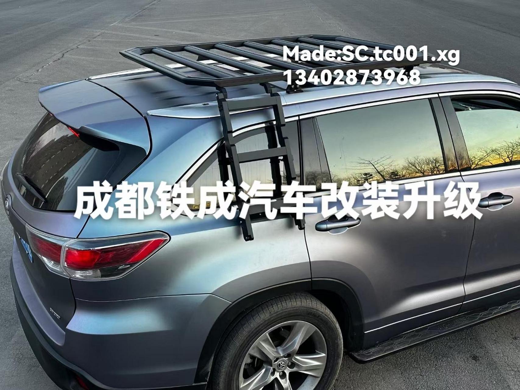 汉兰达车行李架 全网目前第一台卫士行李架移植丰田汉兰达