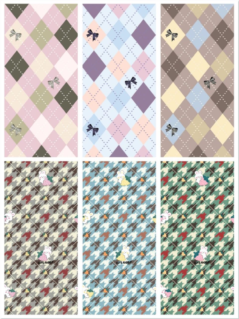 687期 菱形千鸟格系列 图案壁纸 #壁纸# #原创壁纸# #手机壁纸