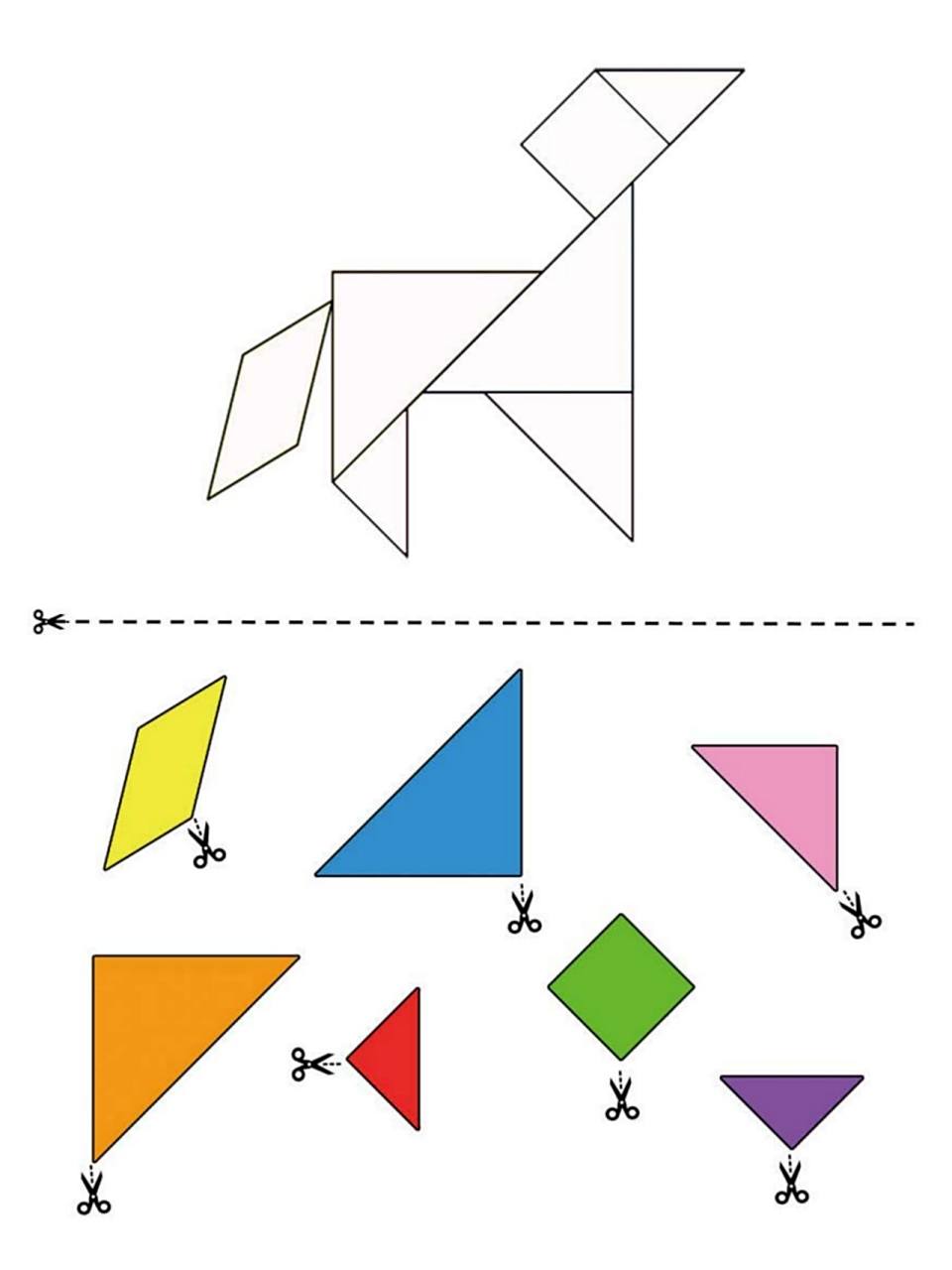 幼儿七巧板拼图剪纸 幼儿七巧板拼图剪纸 020202020202