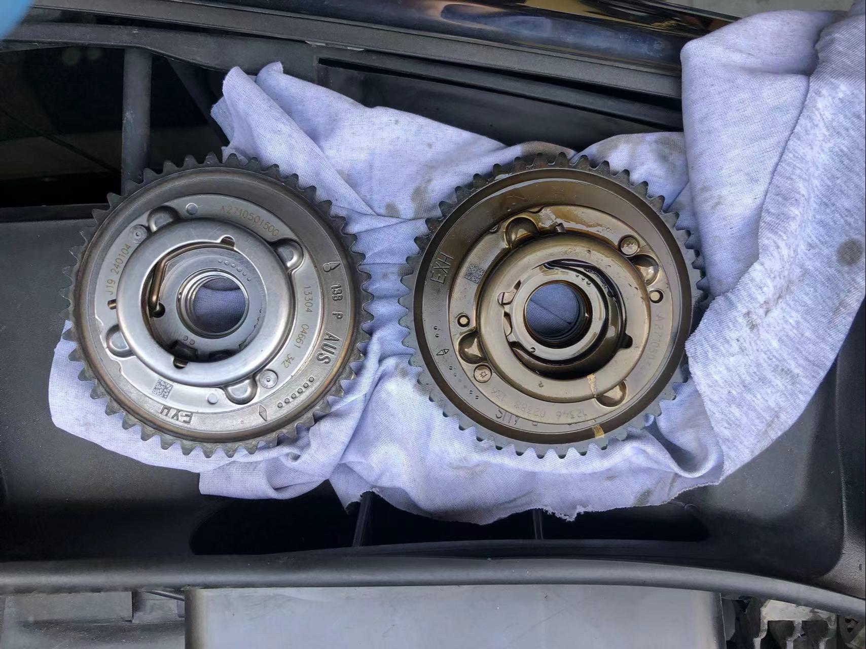 奔驰e 300更换进气凸轮轴