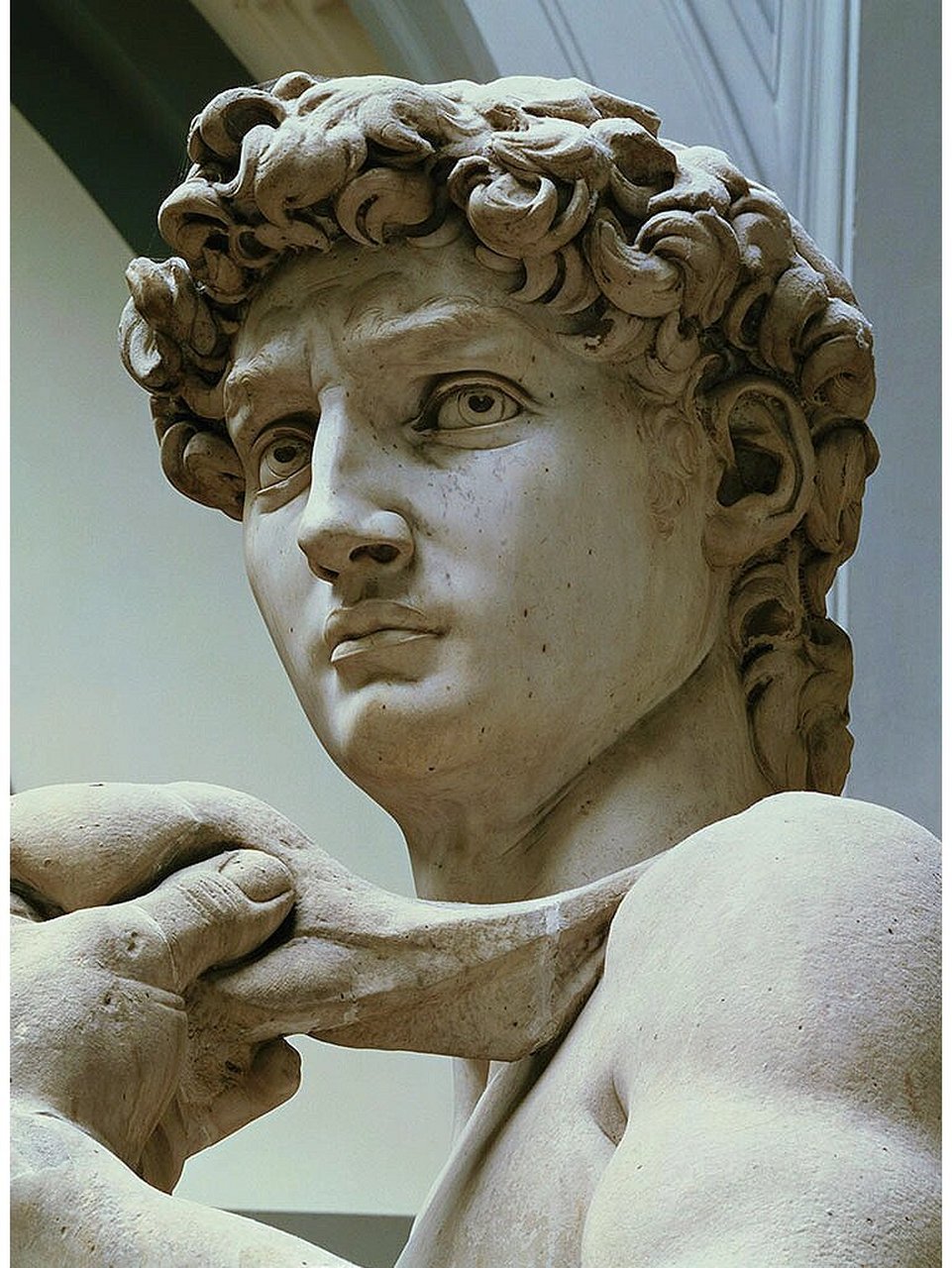 真实环境下的大卫石雕像