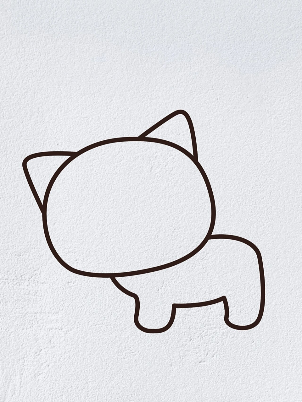 动物简笔画之可爱的小猫咪(内附过程图)