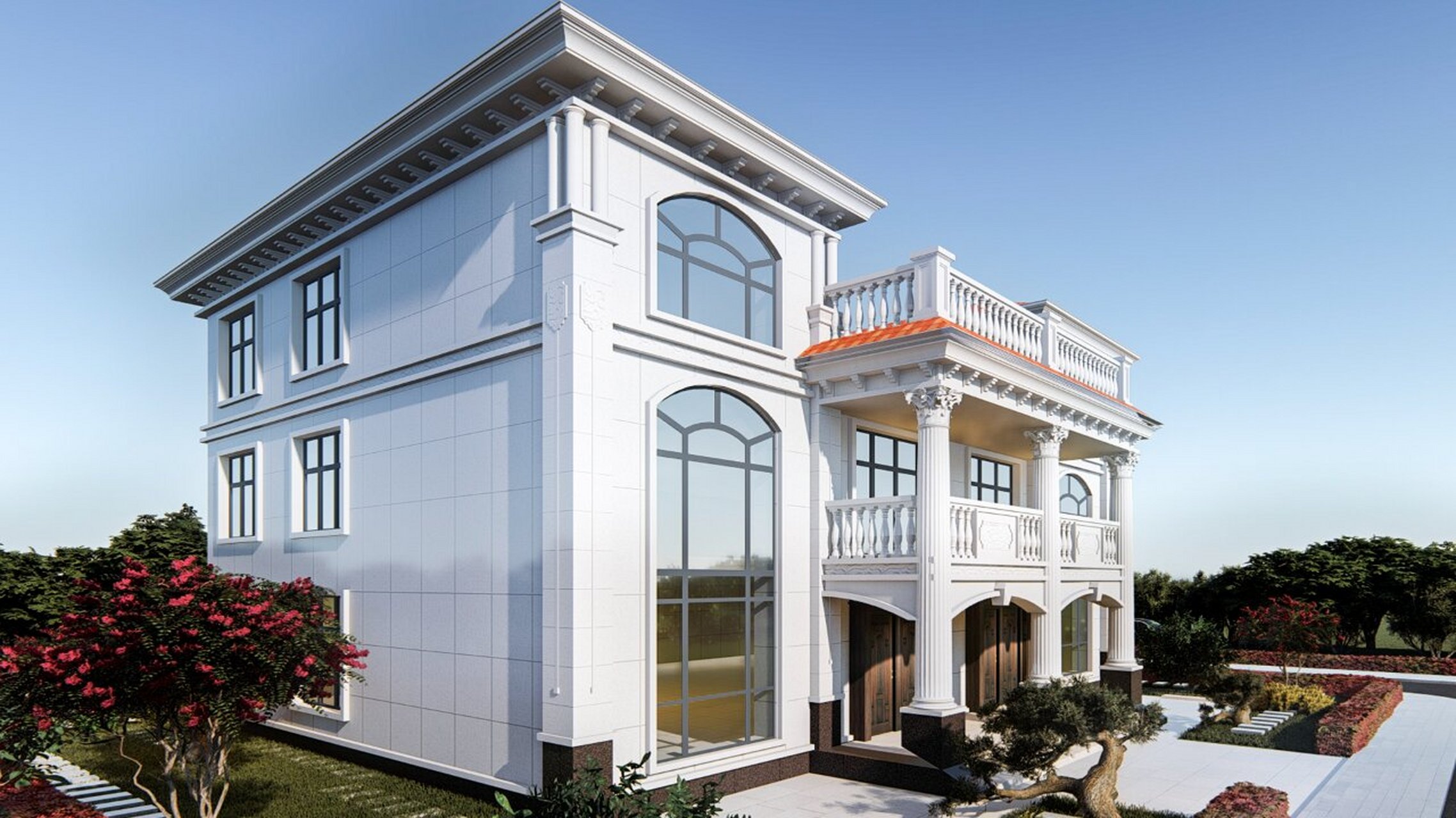 这是位于四川省达州市的一栋乡村别墅,这栋别墅为两兄弟一起合建,采用