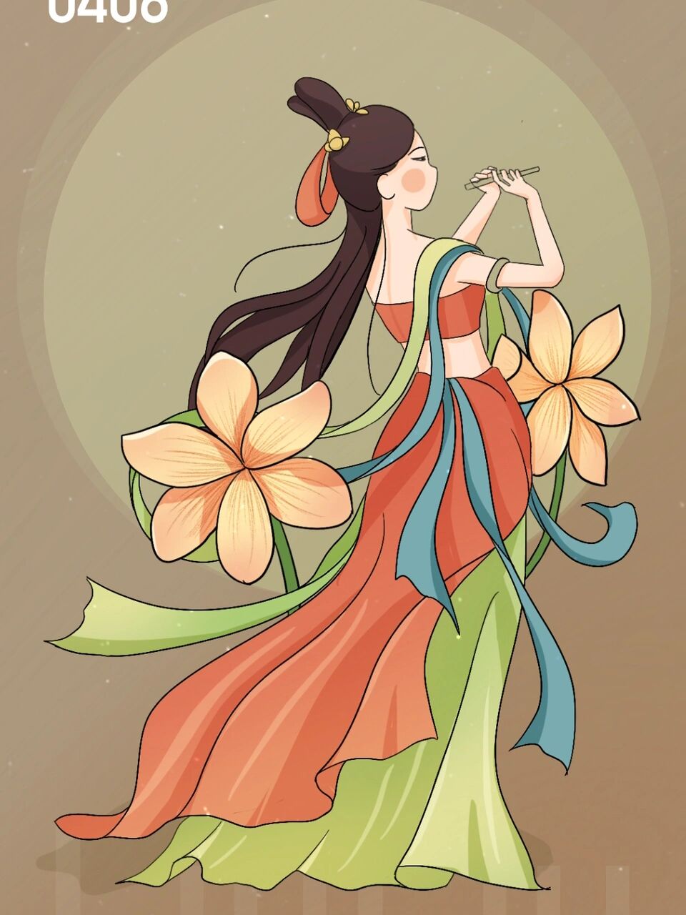 敦煌飞天插画系列4