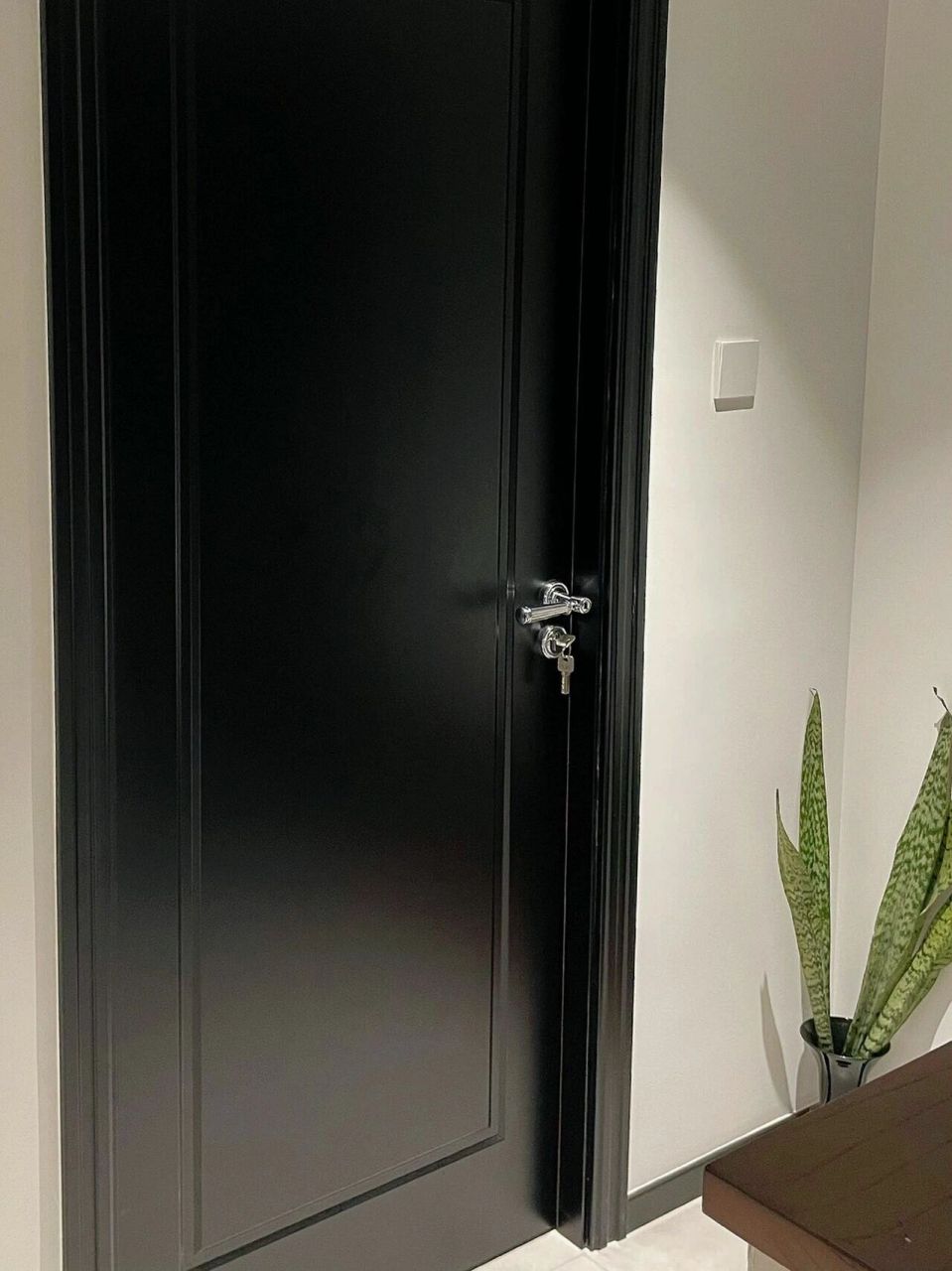 谁说黑色的房门不美呢 不由父母做主的复古黑色房门真的太美了～配上