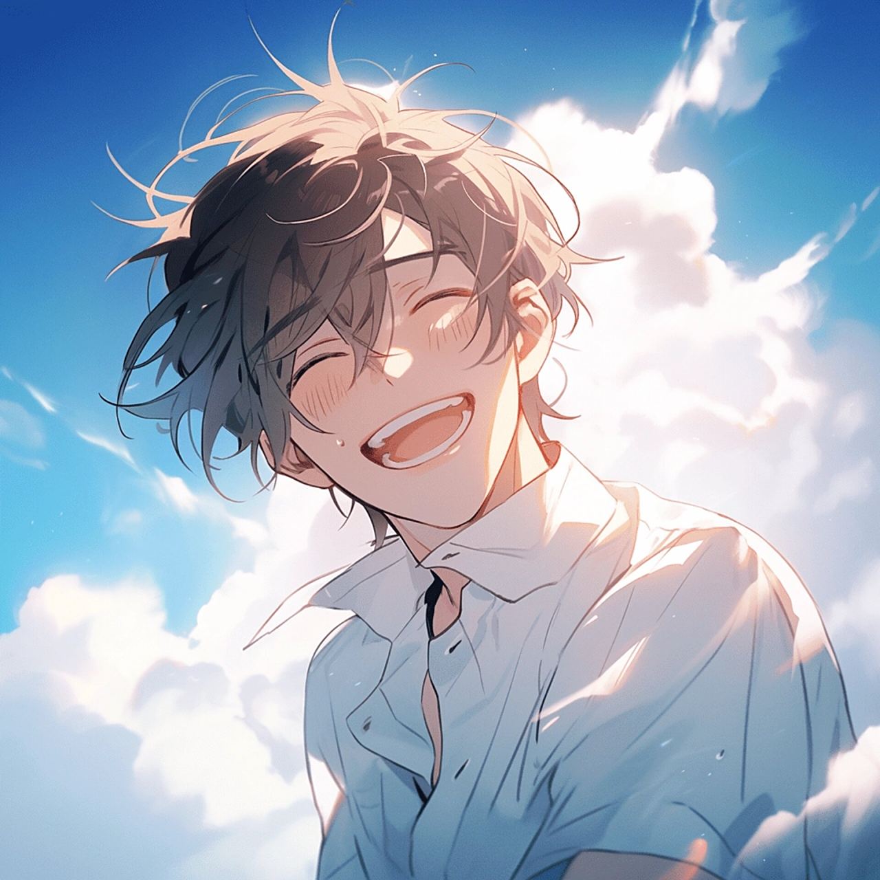 阳光男孩头像|每一秒都要开心90