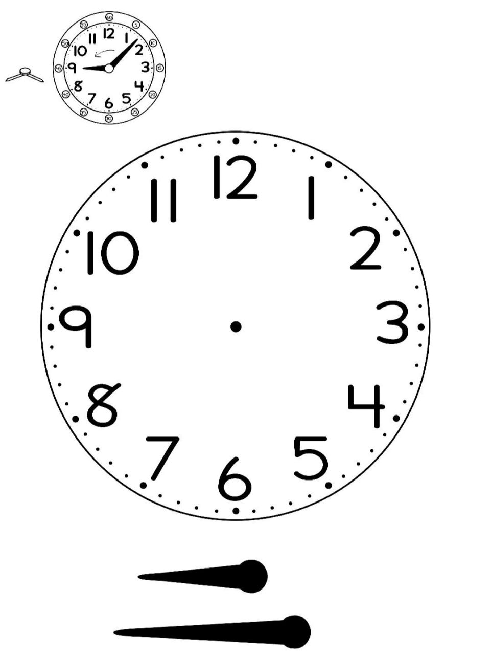 认识时钟,可打印素材