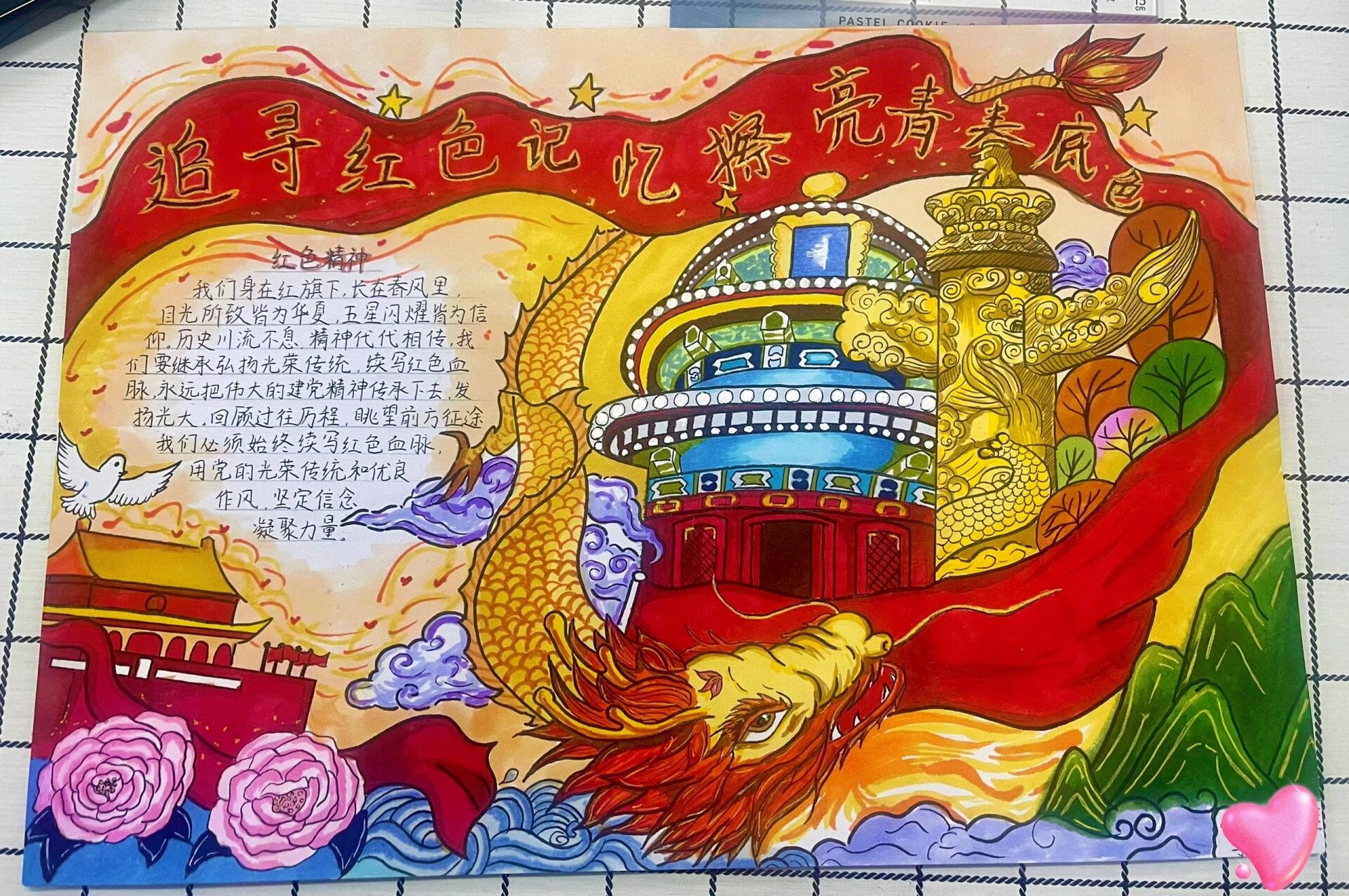 追寻红色记忆主题手抄报(临摹) 临摹