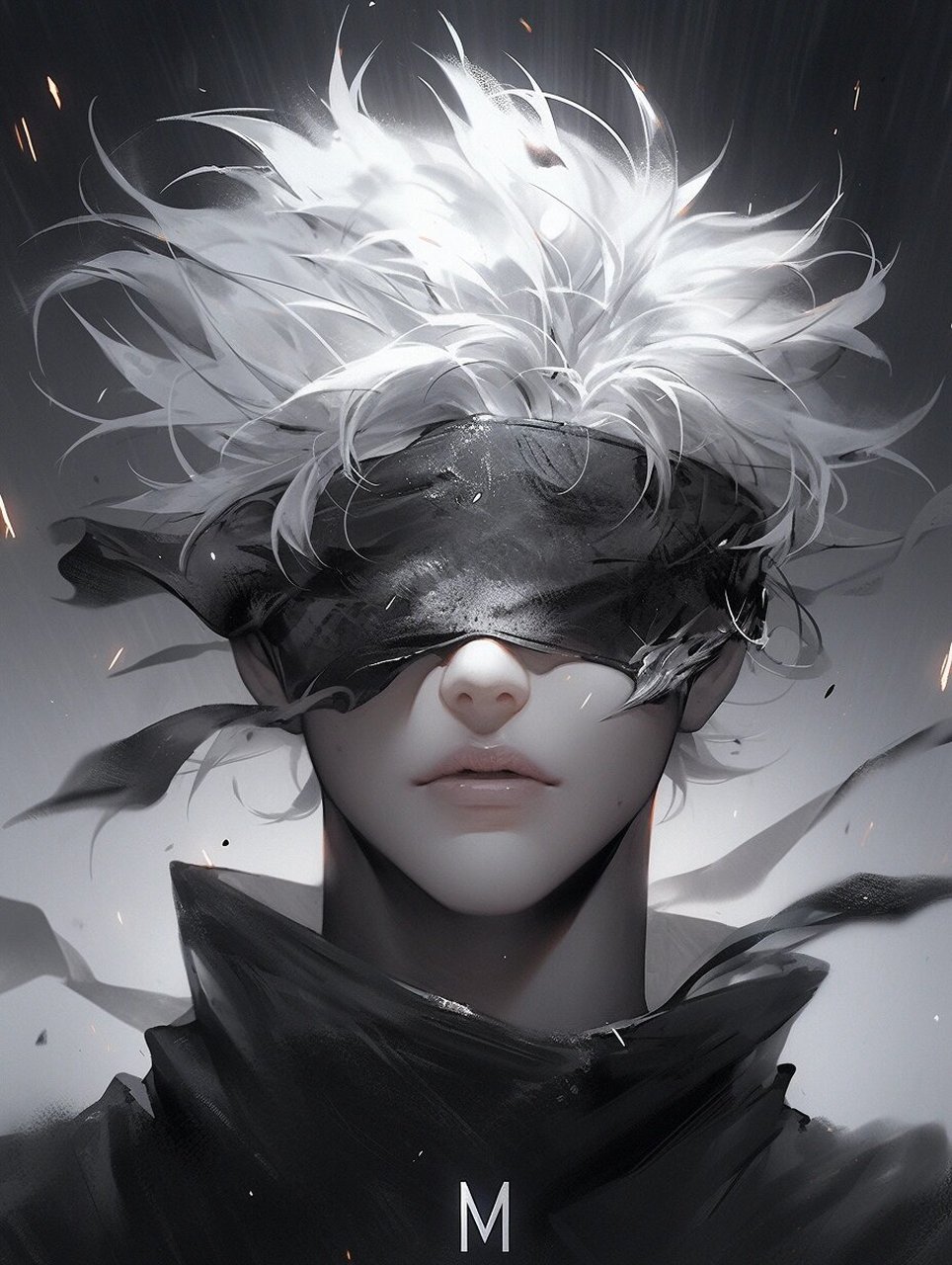 白发蒙眼刺客 禁欲系 男生头像 冷酷无情:需要具备冷静,无情的性格