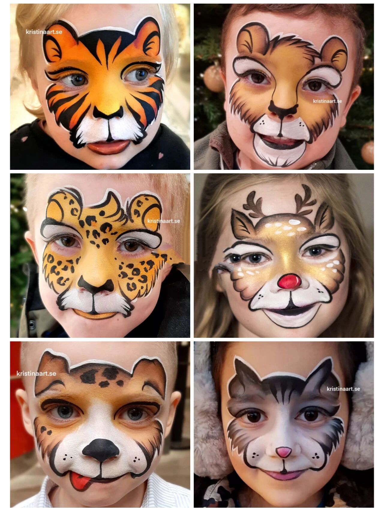 动物款面部彩绘合集之十二生肖动物彩绘 再也找不到这么全的动物款