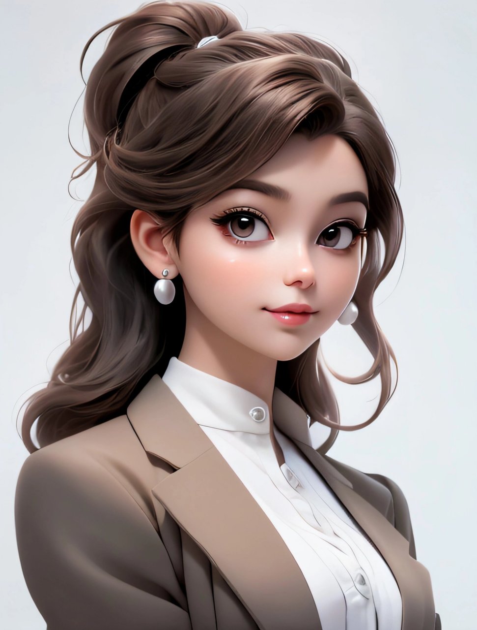 女生头像 职业头像 黑色西服头像