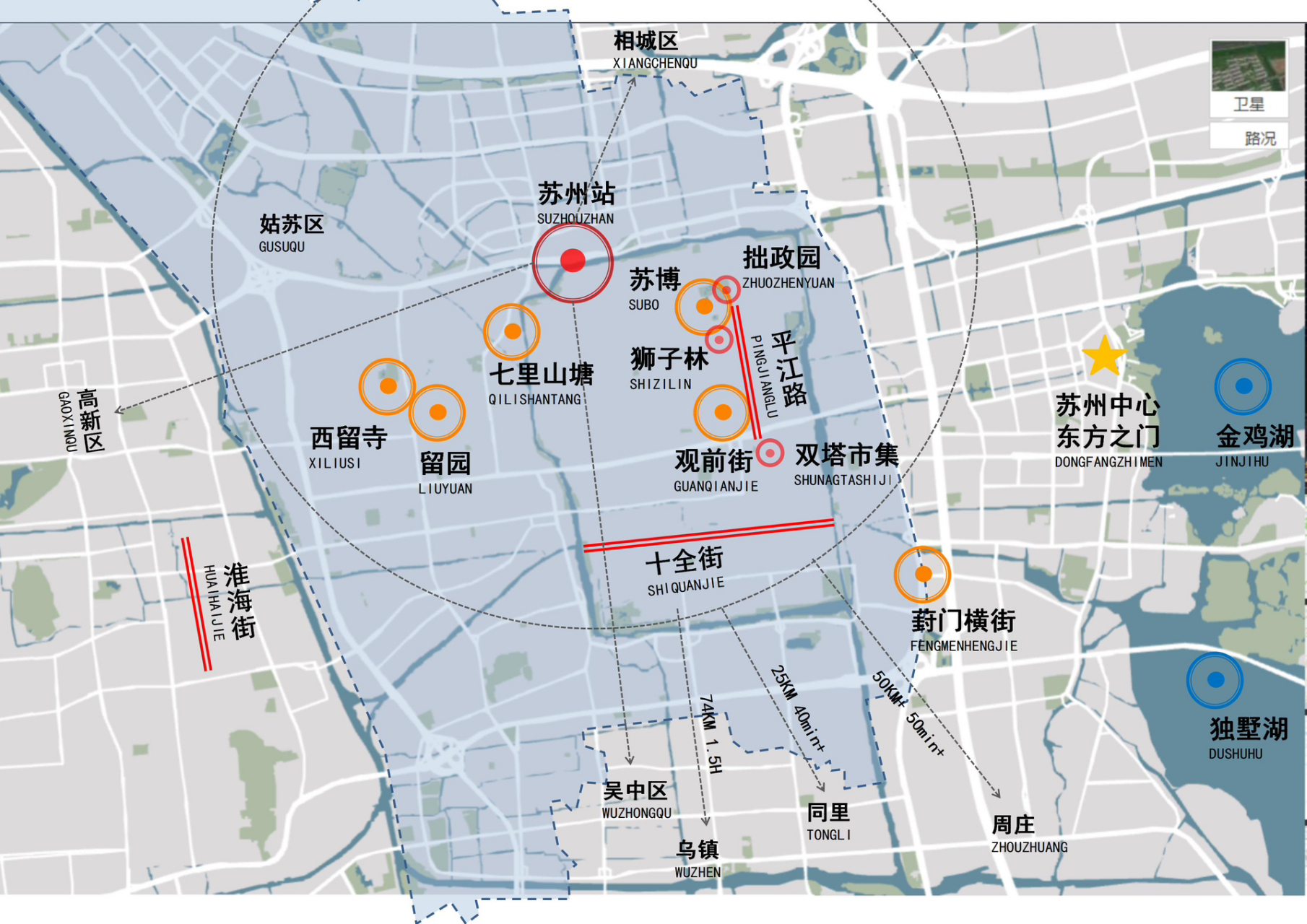 我把苏州景点都给你在地图上标了出来 之前写了关于  的路线规划和