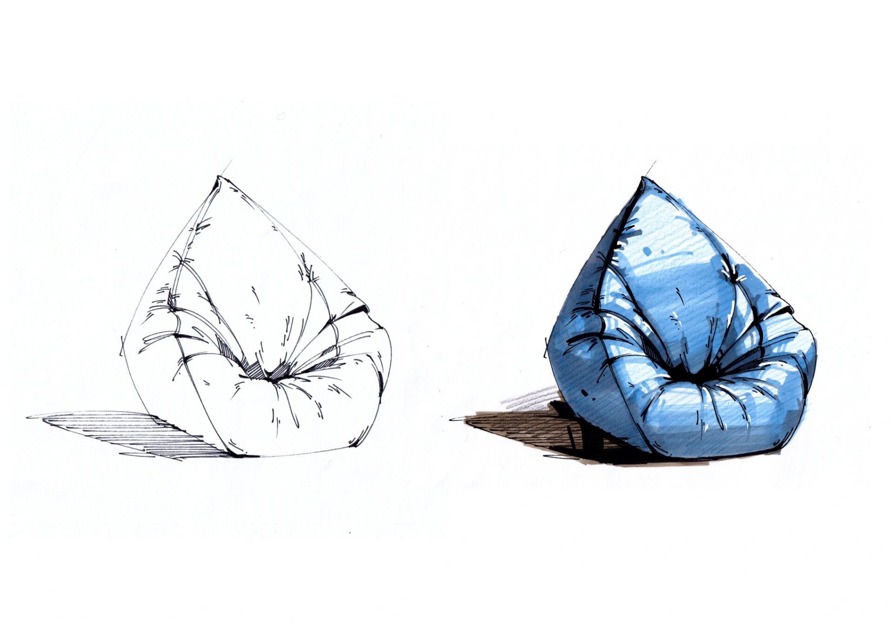 马克笔手绘🎨室内沙发单体手绘👩‍🏫        单体表达,在