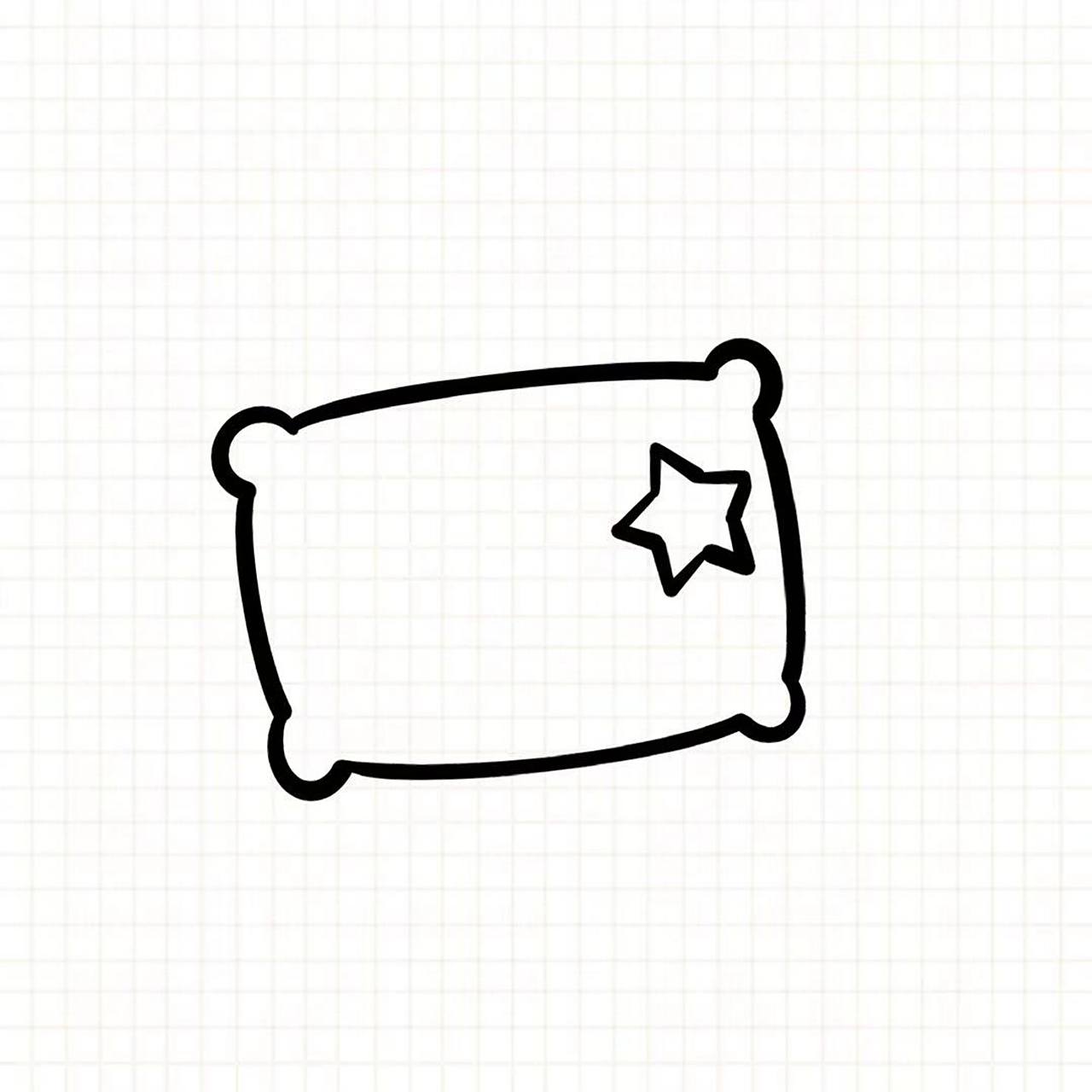 简笔画教程,枕头