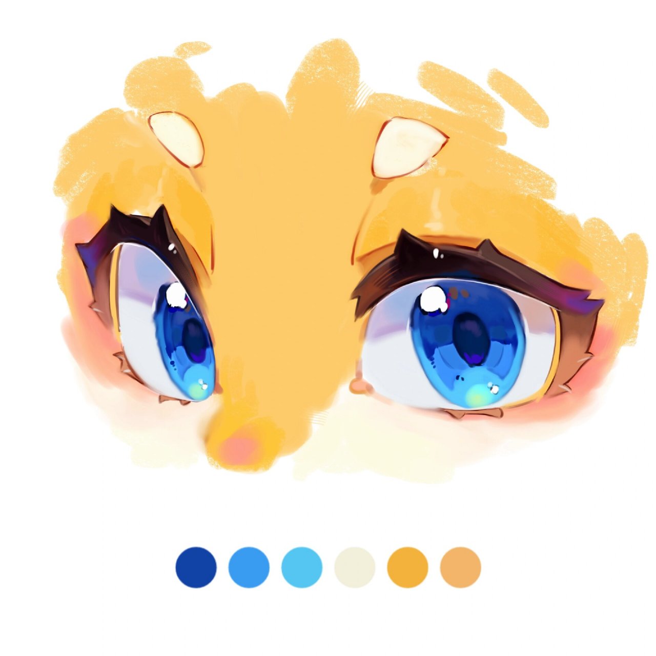 兽设眼睛教程!再学不会你来找我!2.0 教你画兽设水灵灵的大眼睛!