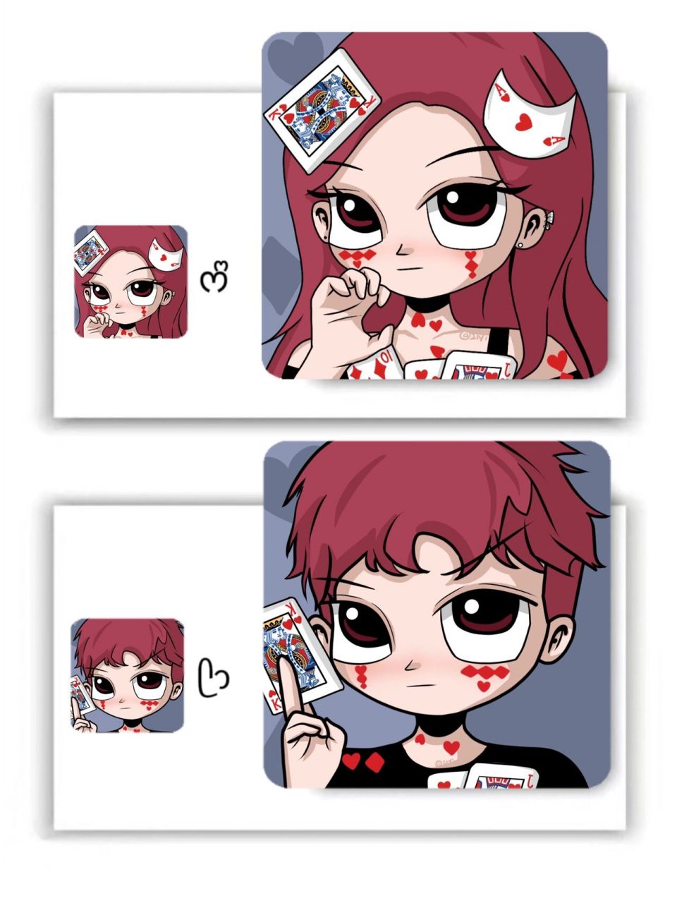 扑克牌情侣头像94 这对情侣头像分享给宝子们 喜欢直接保存就好啦