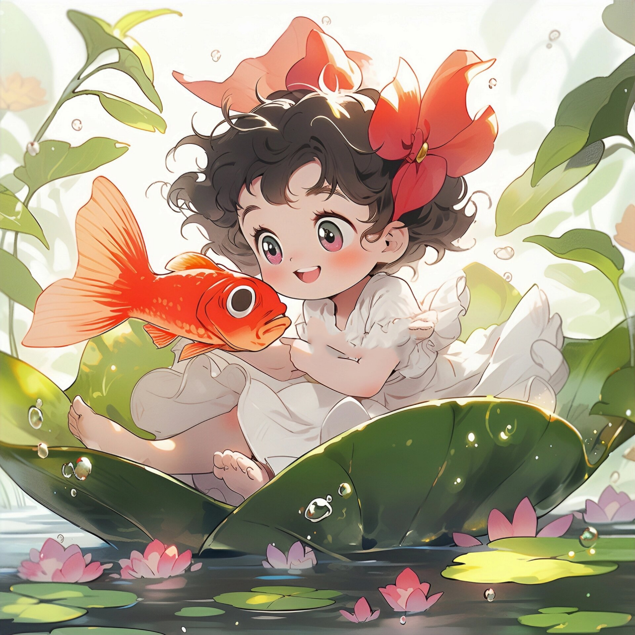 好运头像/遇见锦鲤 事事如意 好运莲莲