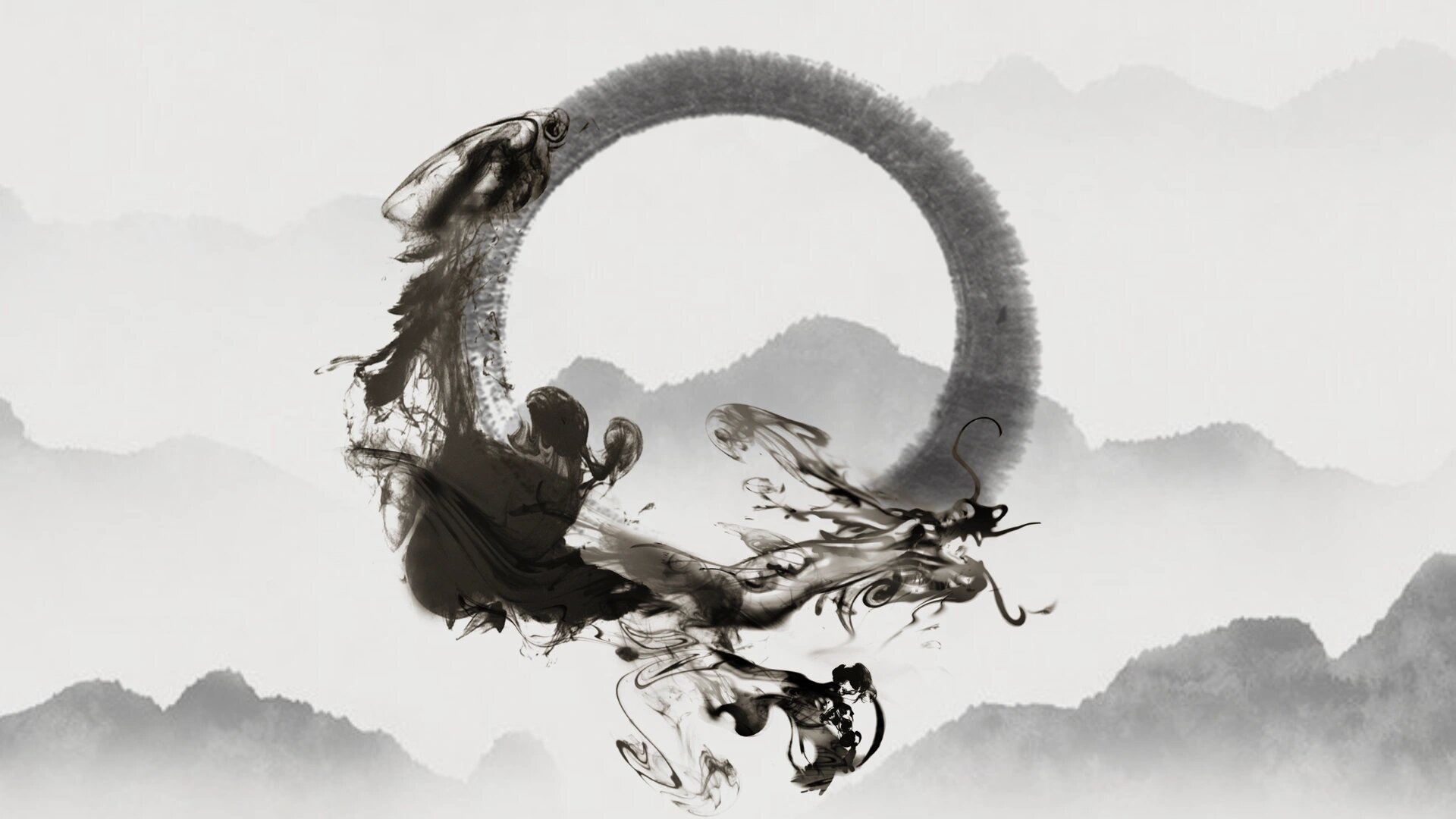 古风ppt背景素材分享丨水墨·龍