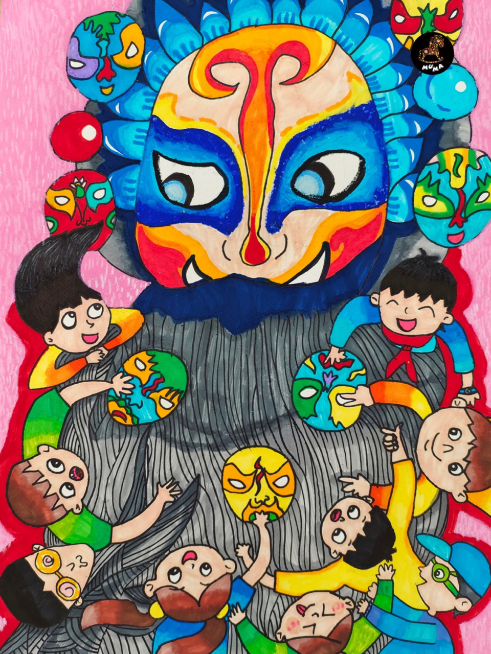 创意儿童画～走进非遗 系列作品～走进非遗 周思妙～皮影   (5岁半)