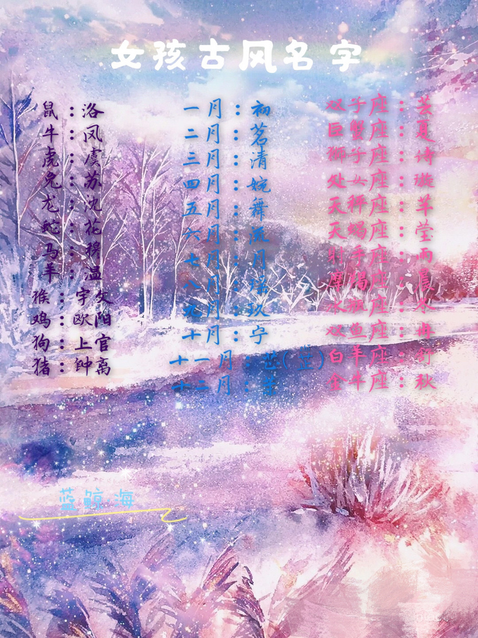 超好听的女孩古风名字